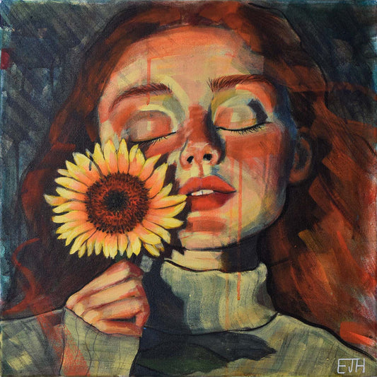 Sunset (Girl with sunflower)