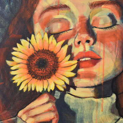Sunset (Girl with sunflower)