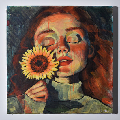 Sunset (Girl with sunflower)