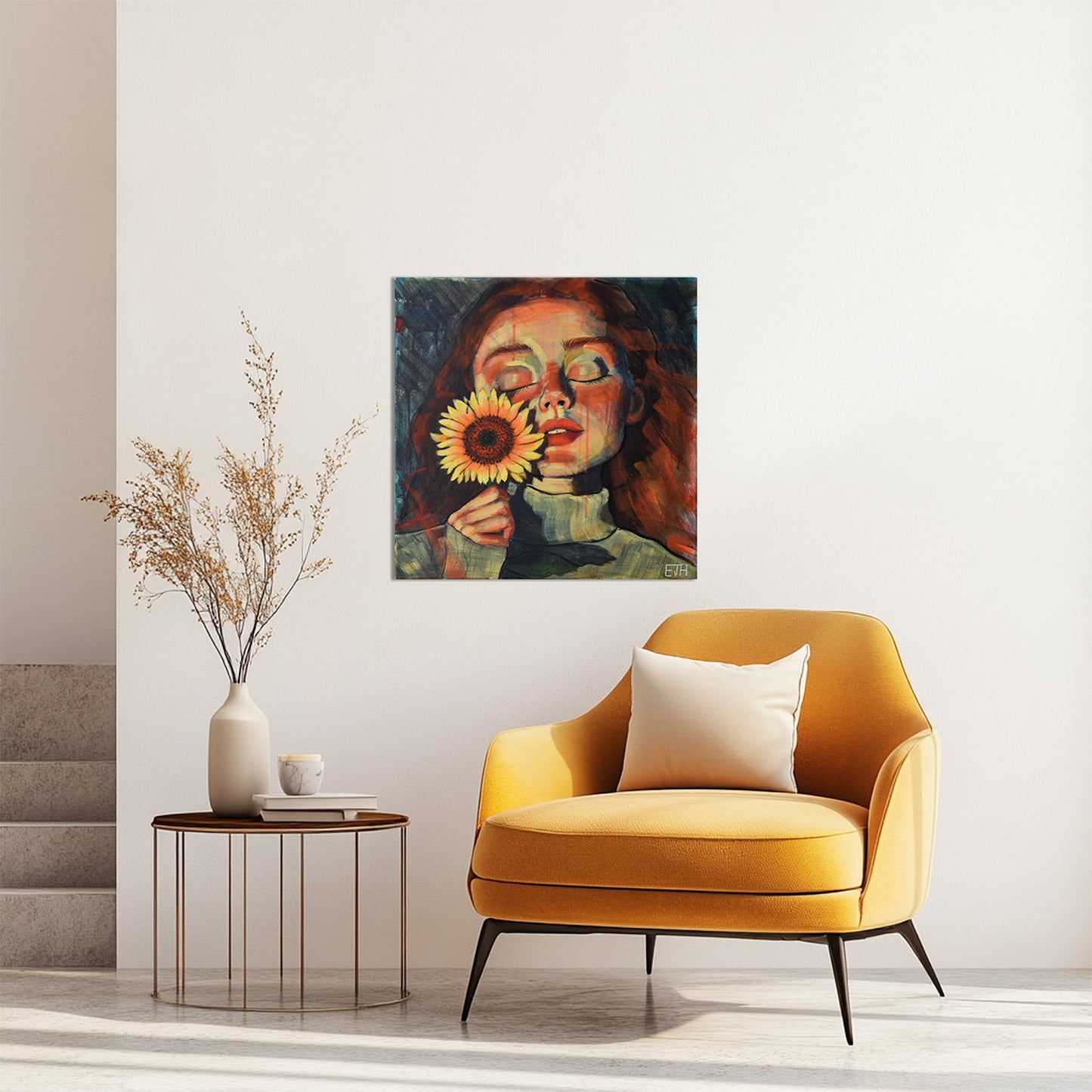 Sunset (Girl with sunflower)